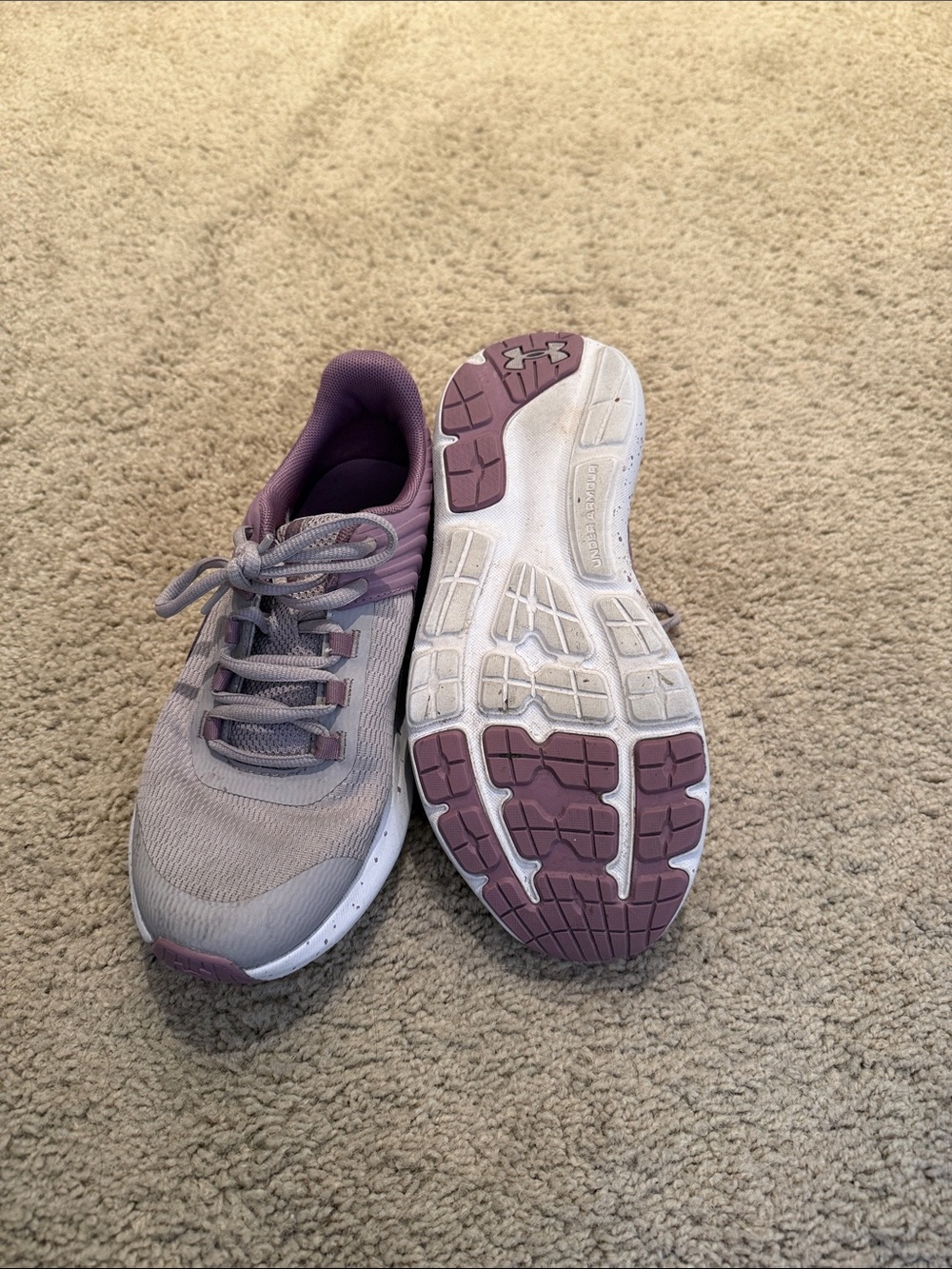 Under Armour Women's Lavender and Purple Athletic Sneakers - Picture 5 of 5